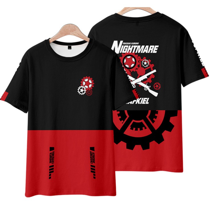 Áo Thun Tay Ngắn Dáng Rộng In Họa Tiết DATE A LIVE Tokisaki Kurumi 3D Phong Cách Nhật Bản Thời Trang Cho Nam Và Nữ