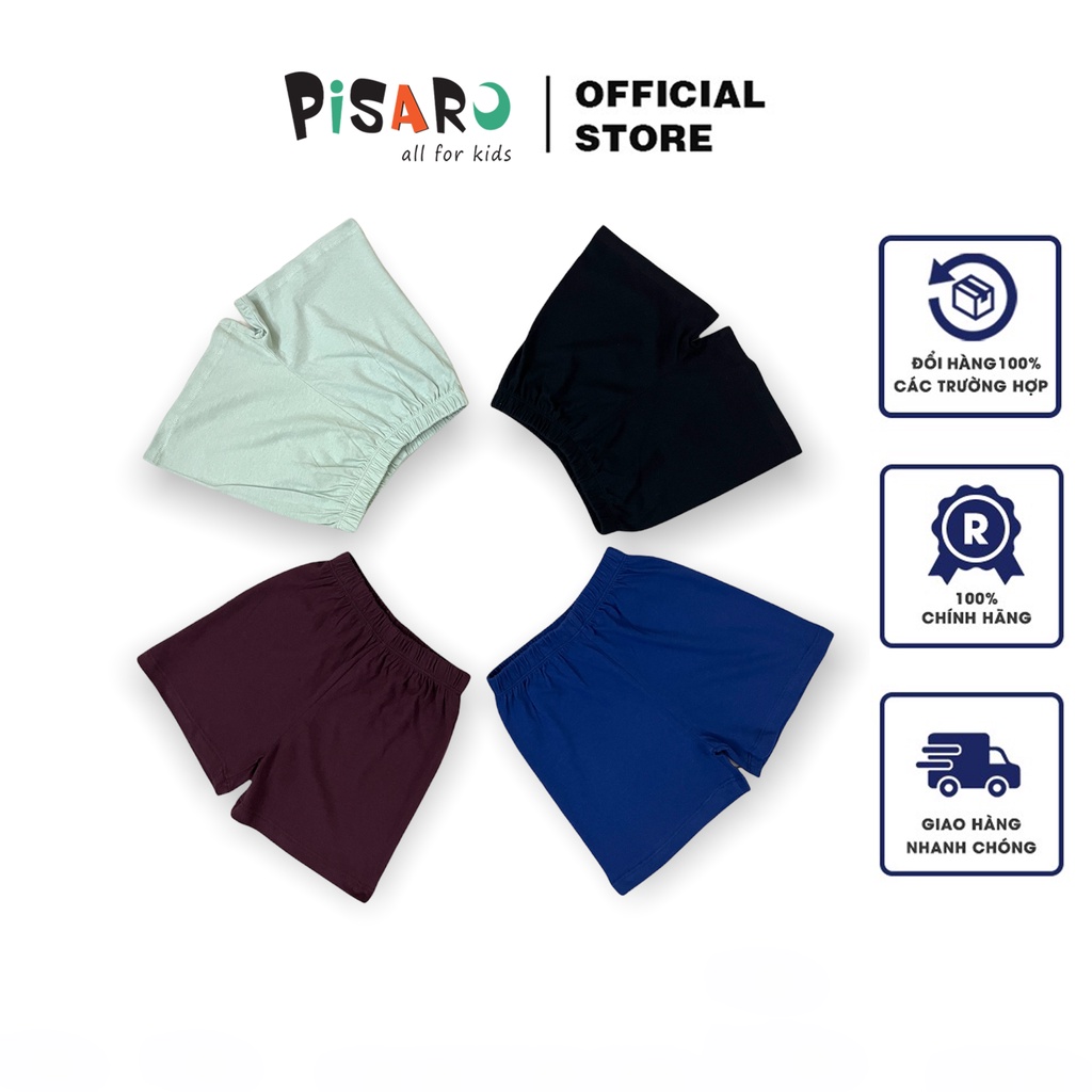 Quần đùi Pisaro Kids chất liệu cotton Hàn cho bé trai bé gái