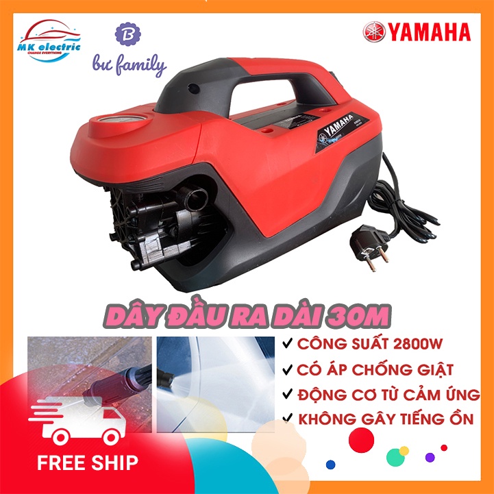 Máy rửa xe mini, Máy xịt rửa cao áp YAMAHA 2800W HA889 [DÂY ĐẦU RA DÀI 30M] - Có áp chống giật - Chống cháy