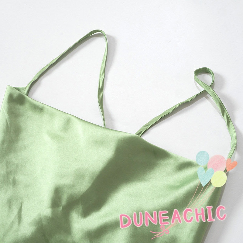 DUNEA Đầm Không Tay Hở Lưng Thiết Kế Độc Đáo Quyến Rũ Cho Nữ