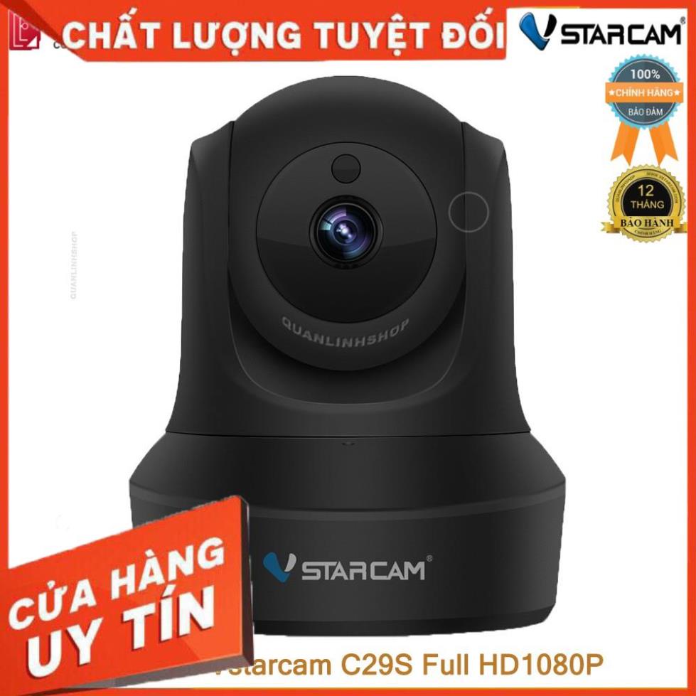 (giá khai trương) Camera IP Wifi hồng ngoại Vstarcam C29s Full HD 1080P 2MP màu đen kèm thẻ 32GB Class 10