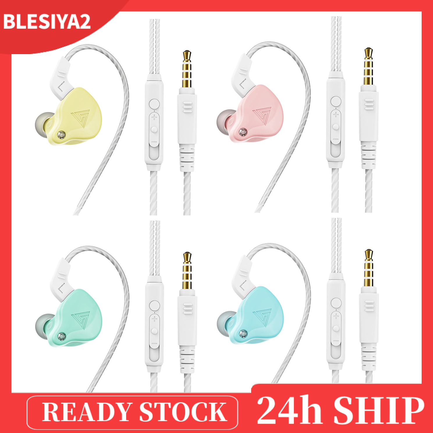 [BLESIYA2]Earphones Wired Earbuds Enhanced HiFi Stereo Sound Noise Isolating 3.5mm Headphone in Ear with Microphone Clearer Calls, Lightweight