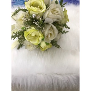 Thảm lông  trắng lông dài/ 80x1m / 1mx1m6