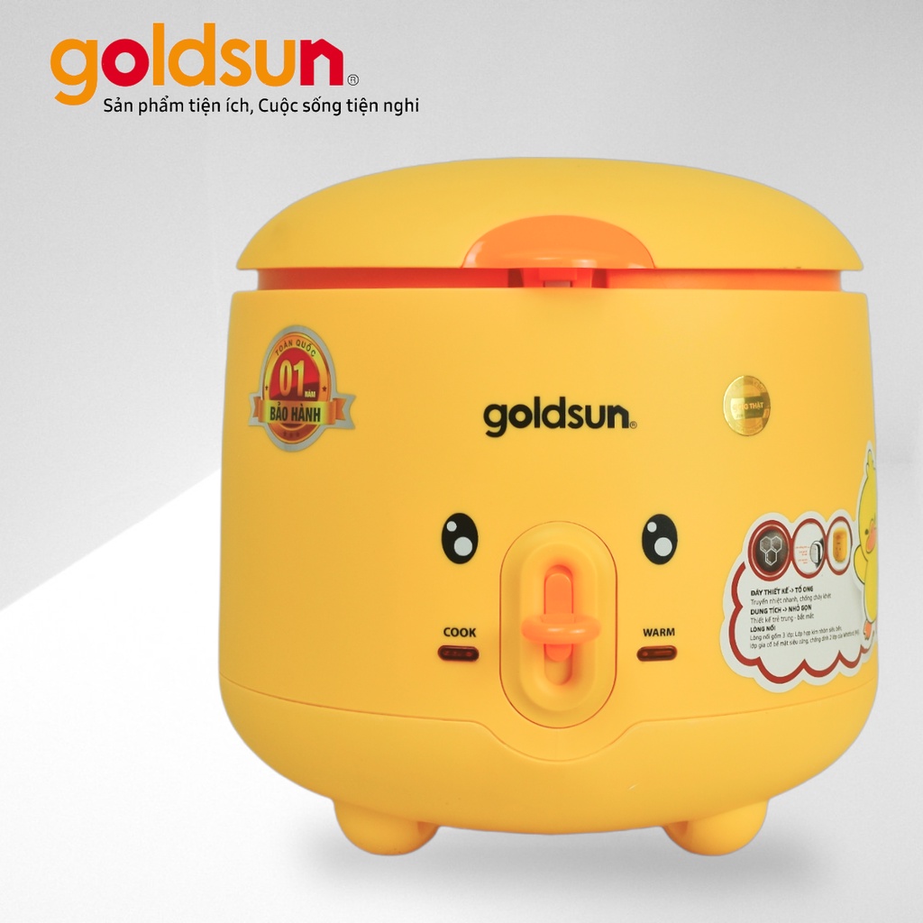 [Mã ELHADEV giảm 4% đơn 300K] Nồi Cơm Điện Mini Dung Tích 1L Bear GOLDSUN GRC5020 - BẢO HÀNH 12 THÁNG