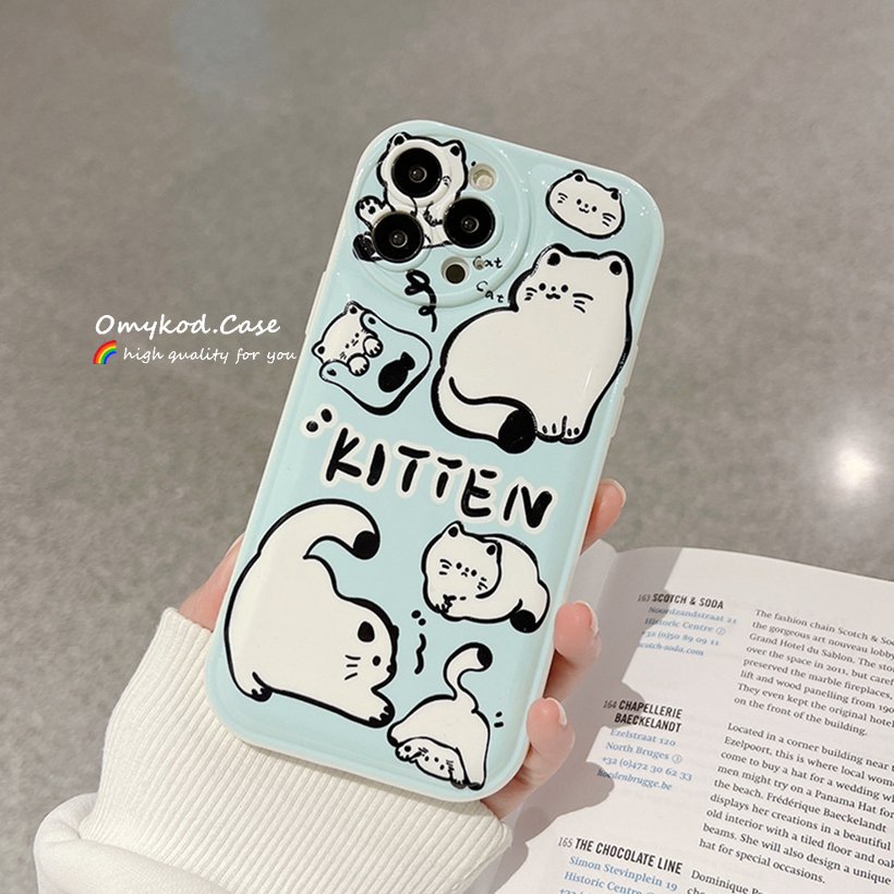 Ốp Điện Thoại Mềm In Hình Mèo Omykod Cho Samsung S21 S20 FE S22 S21 S20 Note 20 Plus M23 M33 M52 M53