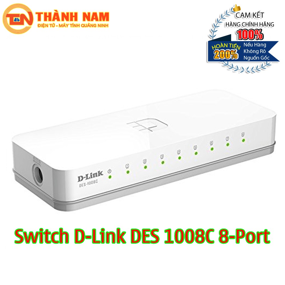[FREESHIP 99K]_Switch D-Link DES 1008C 8-Port 10/100 Mbps
