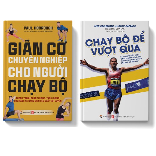 Sách - Combo 2 cuốn Giãn cơ chuyên nghiệp dành cho người chạy bộ + Chạy bộ để vượt qua - Pandabooks