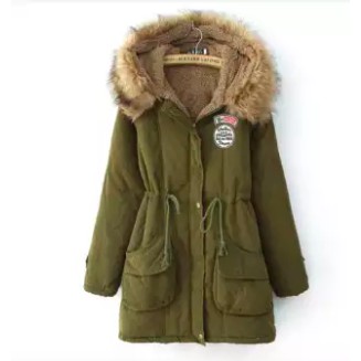 Áo khoác hoodie nữ thu đông Army form dài LTTA1789 (Xanh lá) BEAUTYSALES