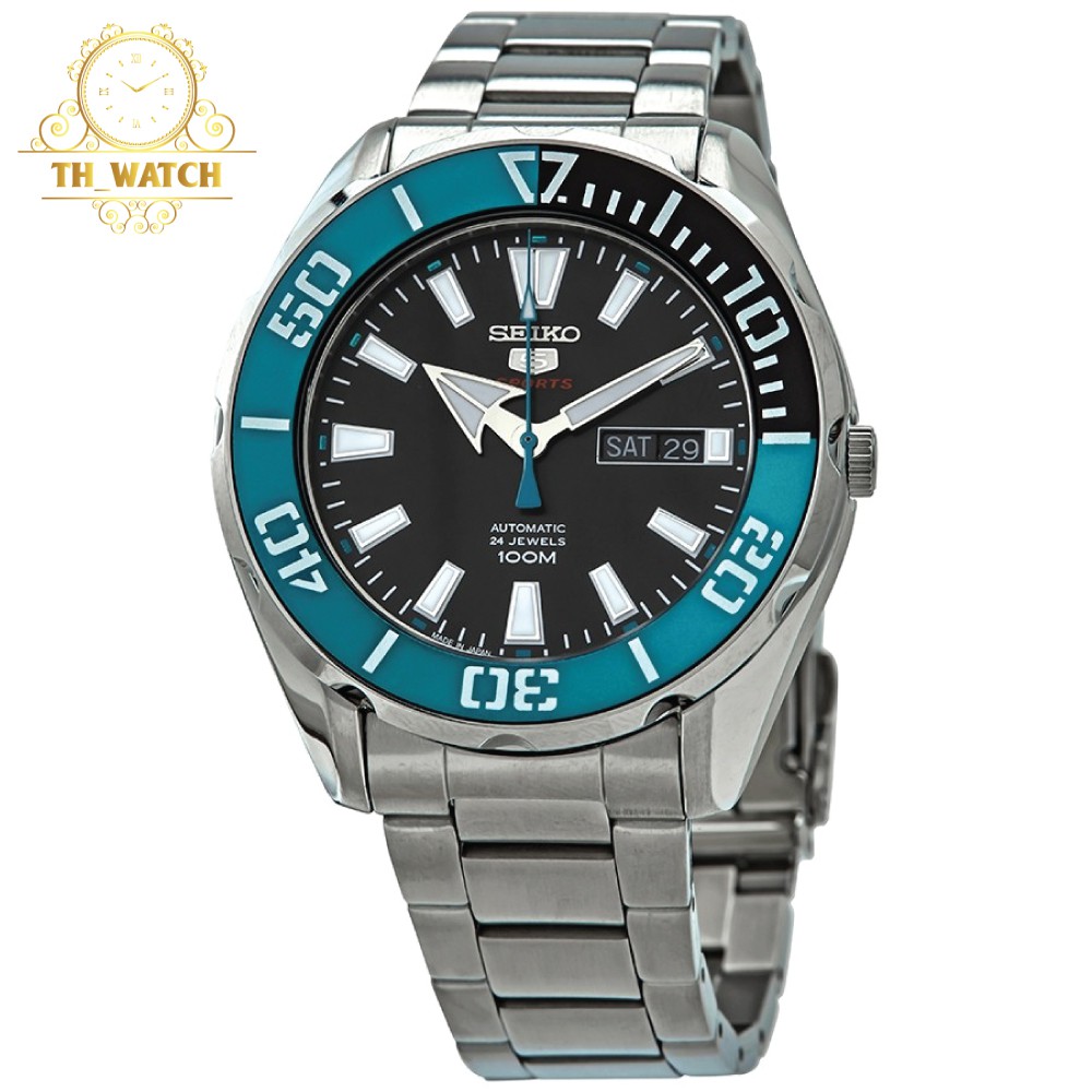Đồng hồ Nam Seiko 5 Sports cơ tự động, dây thép không gỉ SRPC53J1