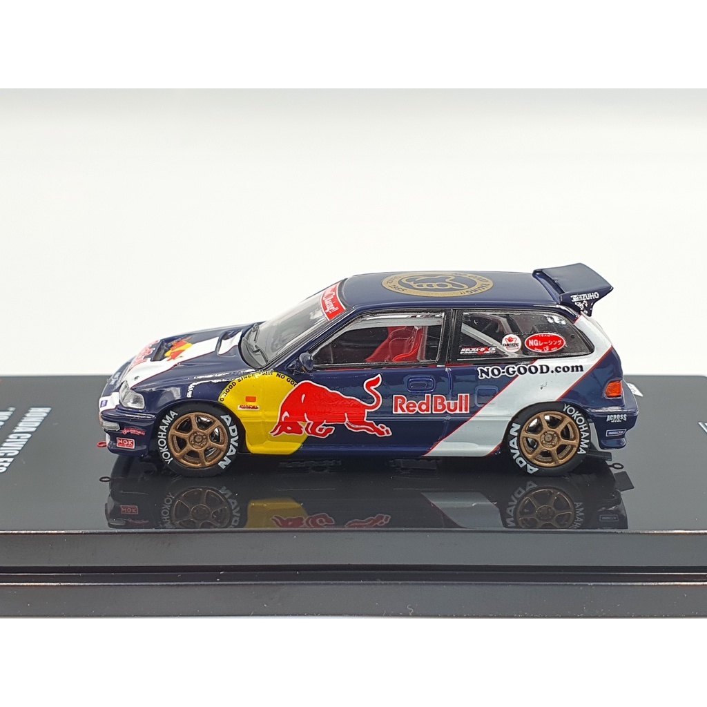 Xe Mô Hình Honda Civic EF9 &quot;No Good Racing&quot; Tỉ lệ 1:64 Hãng sản xuất Inno Model ( Xanh Redbull )