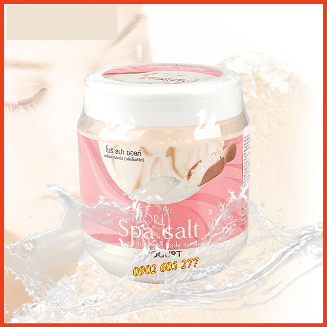 [Hàng chính hãng] Muối Tắm Tẩy Tế Bào Chết Mori Hương Sữa Chua Spa Salt Bath &amp; Body Scrub Thái Lan