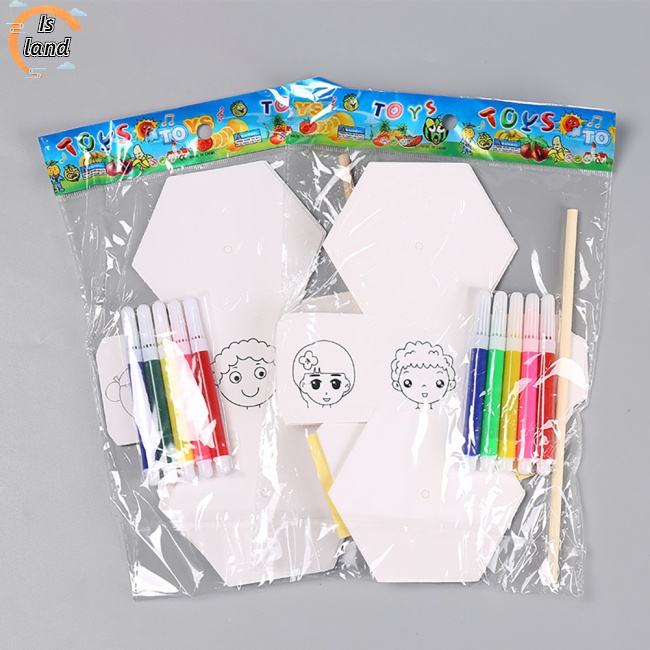 Set 2 Bộ Dụng Cụ Vẽ Tranh Tô Màu Nước Xoay Diy Dễ Thương Cho Trẻ Em