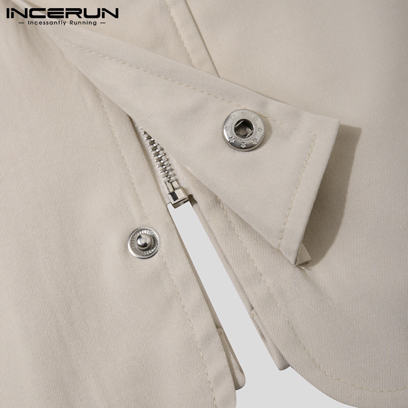 Áo nam INCERUN không tay kèm thắt lưng 2 màu thời trang