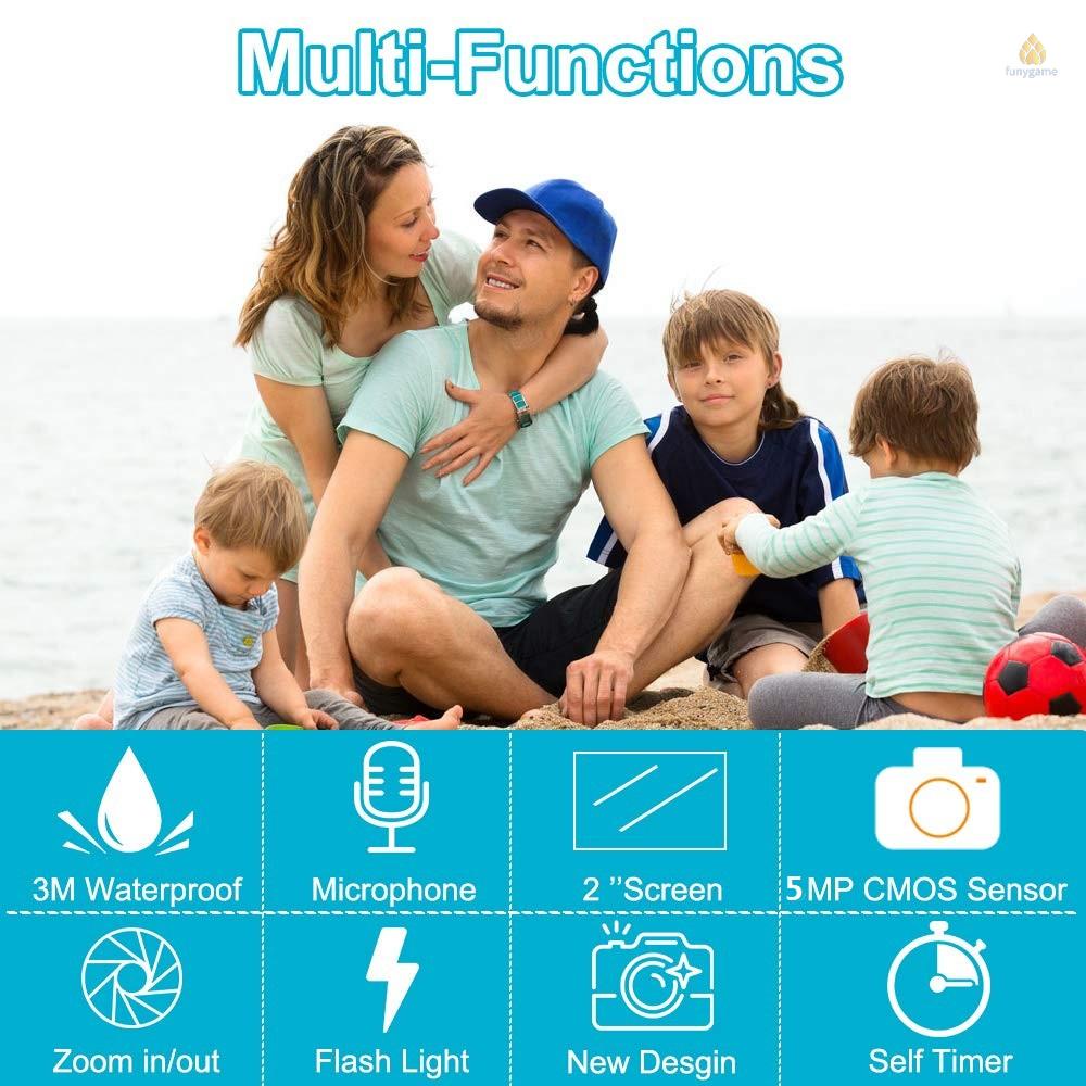 Máy ảnh kỹ thuật số 1080P bằng silicon mềm độ phân giải cao màn hình 2 inch kèm dây đeo thẻ TF cho bé
 | BigBuy360 - bigbuy360.vn