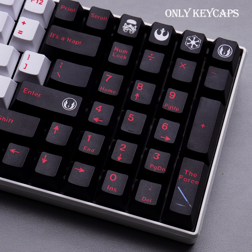 Nút Bàn Phím PBT 129 Phím Hình Star Wars Cá Tính Cho Bàn Phím Cơ