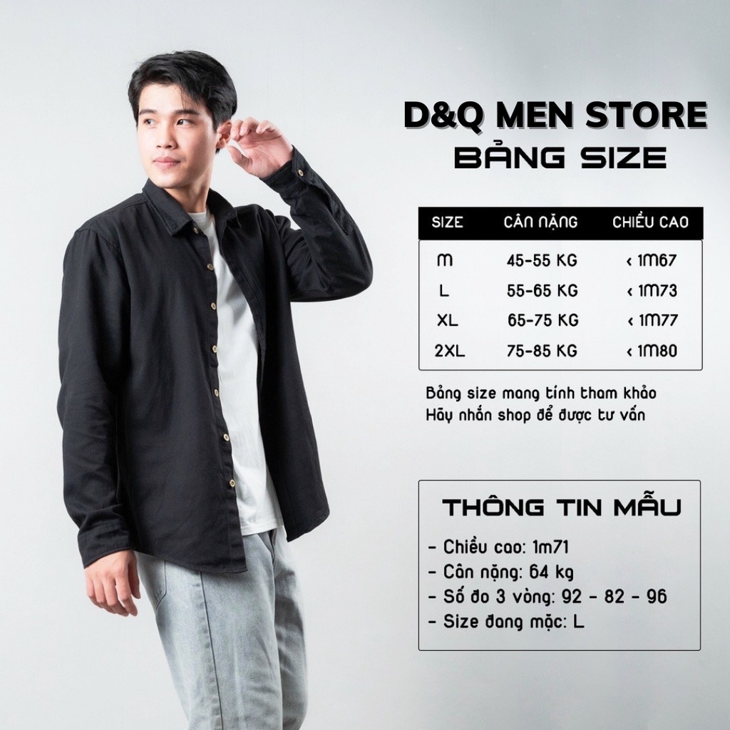 Áo sơ mi kaki nam dài tay D&Q MEN STORE Form Regular Fit | BigBuy360 - bigbuy360.vn