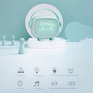 Smart Clock Children Sleeping Training LED Night Light Alarm Clock