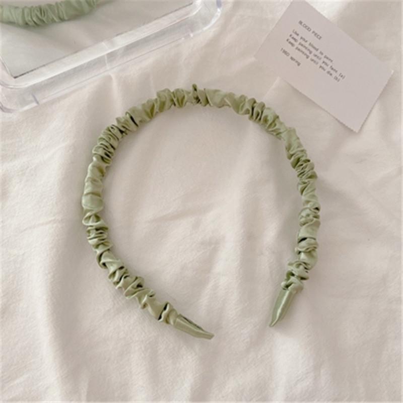 Băng đô cài tóc chất vải chiffon nhún bèo phong cách Hàn Quốc