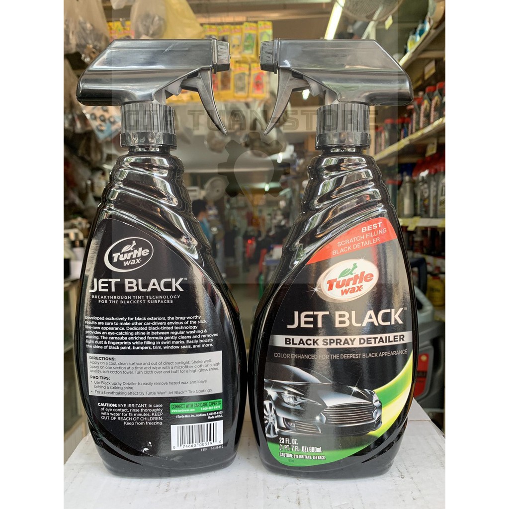 DẦU BÓNG SƠN CHO XE CÓ NƯỚC SƠN ĐEN 🐢CON RÙA🐢 TURTLE WAX JET BLACK 680ML ( CHO NƯỚC SƠN ĐEN ) 680ML
