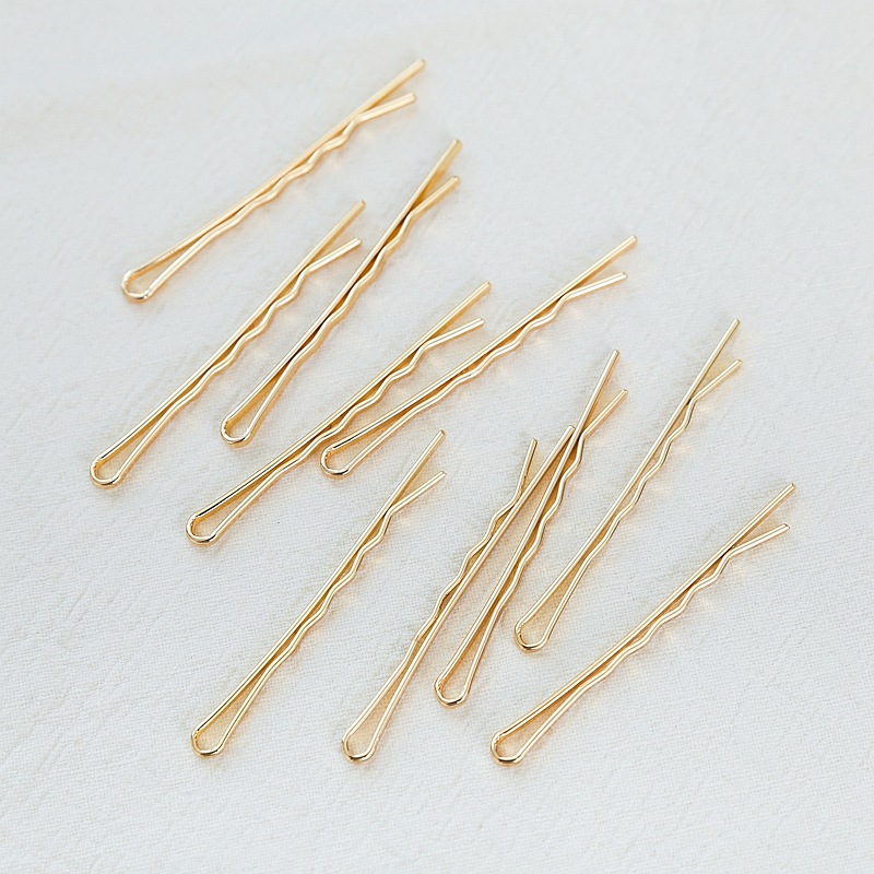 Kẹp tóc màu vàng DIY thiết kế đơn giản thời trang cho nữ