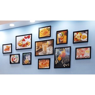 Bộ 11 tranh treo quán trà sữa HOT chất liệu canvas trang trí đẹp