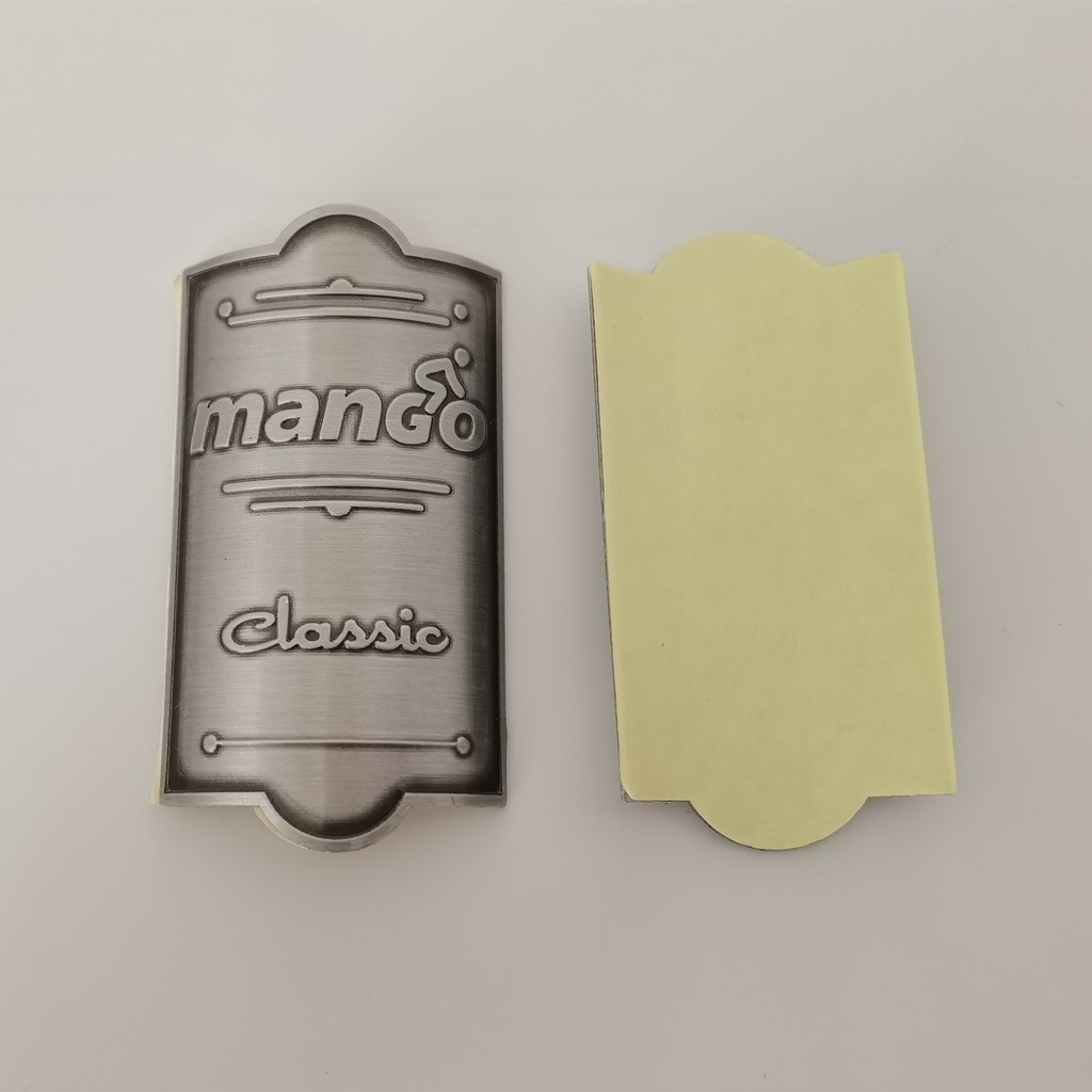 Miếng dán trang trí xe đạp bằng hợp kim nhôm hình biểu tượng xe đạp mới