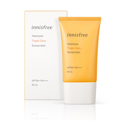 Kem chống nắng chống trôi, điều chỉnh tông da Innisfree intensive Triple Care Sunscreen SPF 50+ PA+++ 50ml - NiNiShop