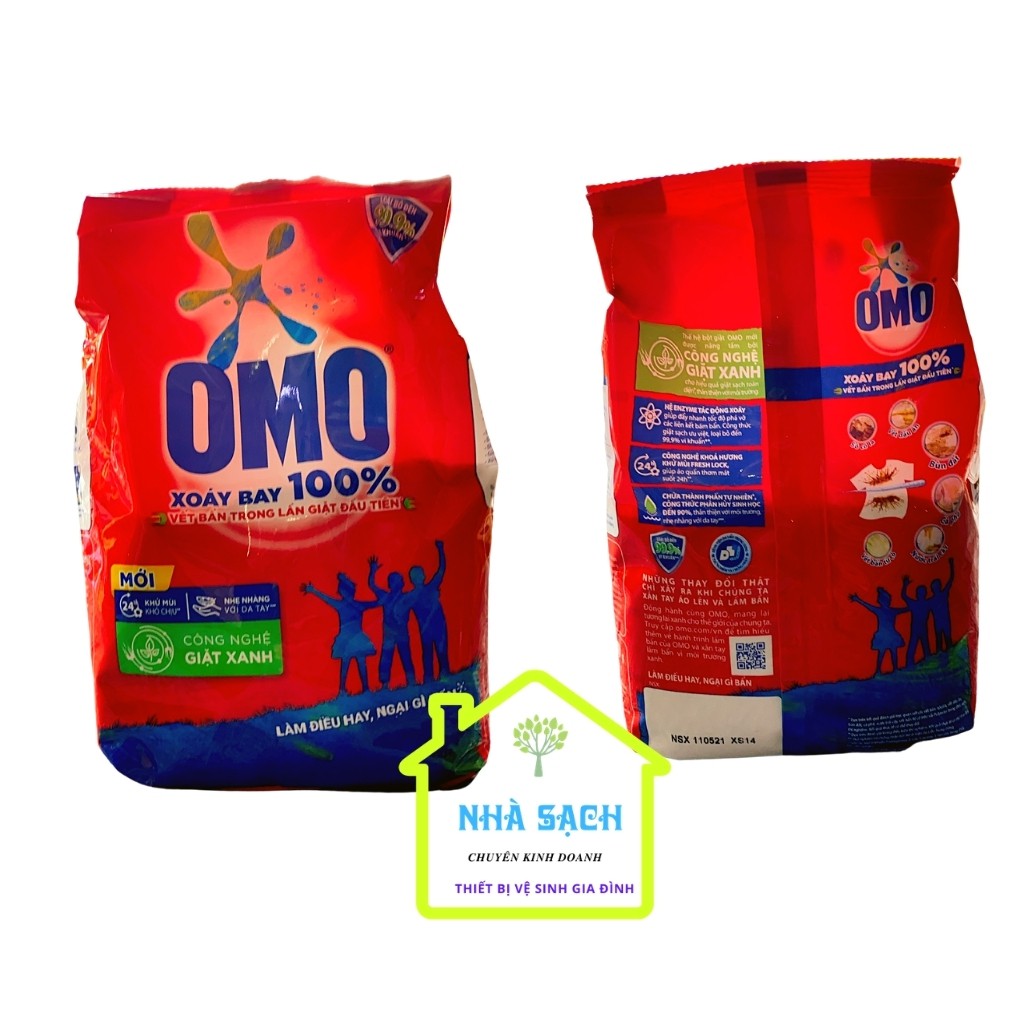 Bột Giặt OMO Giặt Cực Sạch , Tiết Kiệm Tối Đa Bịch 400g