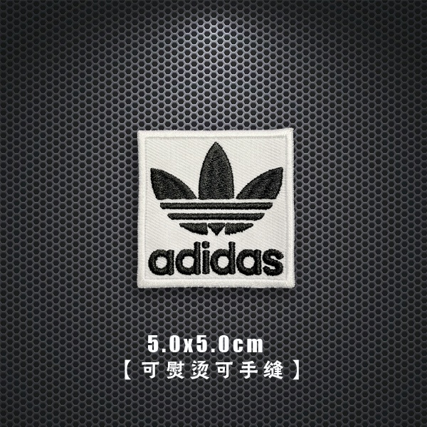 ADIDAS Miếng Dán Trang Trí Quần Áo Đi Học Bằng Vải Thêu Họa Tiết Cỏ Ba Lá Thời Trang