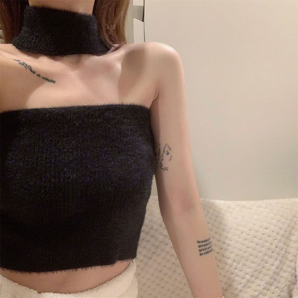 Áo Hai Dây Dệt Kim Ôm Dáng Màu Trơn Phong Cách Mới 2022 Cho Nữ