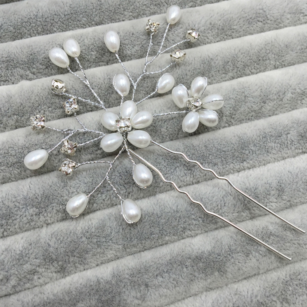 Trâm cài tóc trang trí ngọc trai / chiếc lá / cánh hoa