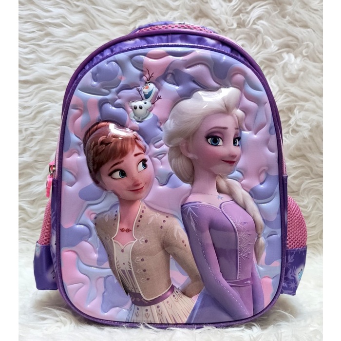 Ba lô đi học có khóa kéo in hình Frozen 1313 2 dễ thương cho bé mẫu giáo Q9I1