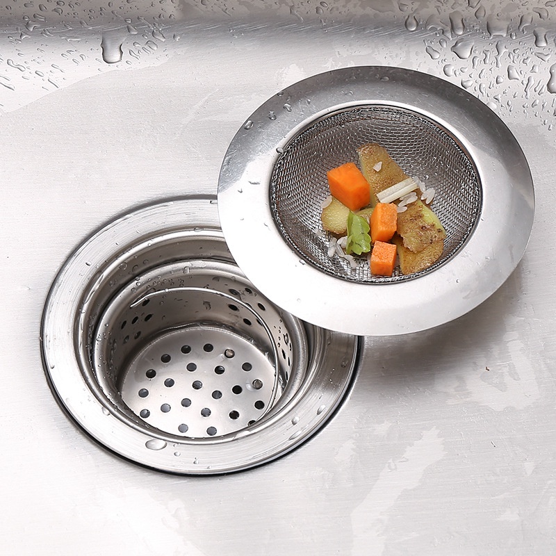 Nắp Chặn Lọc Rác Bằng Thép Không Gỉ Dành Cho Bồn Rửa Chén/Phòng Tắm