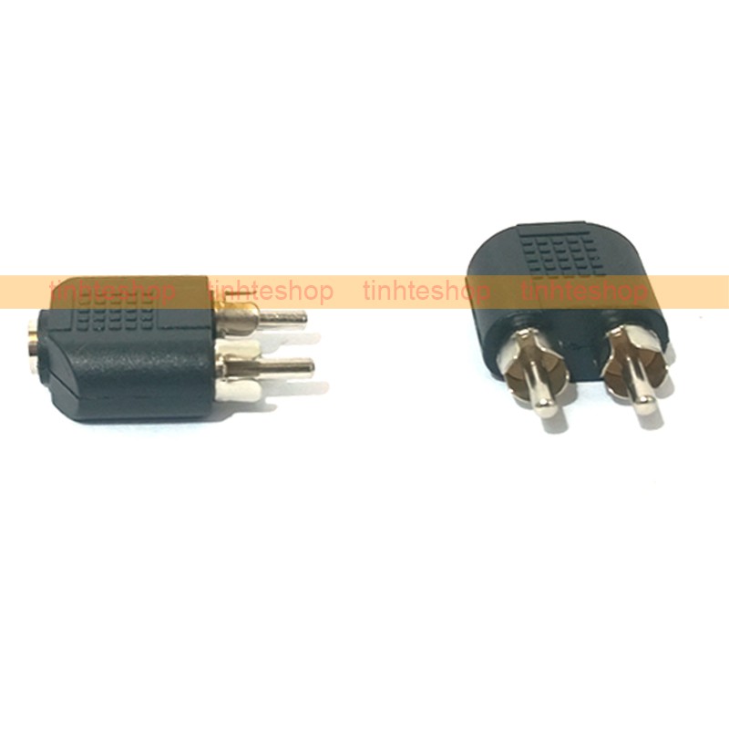 Đầu chuyển audio 3.5mm cái sang AV/RCA đực - Giắc chuyển cổng âm thanh 2 AV/RCA đực ra 3.5mm cái (1 chiếc)