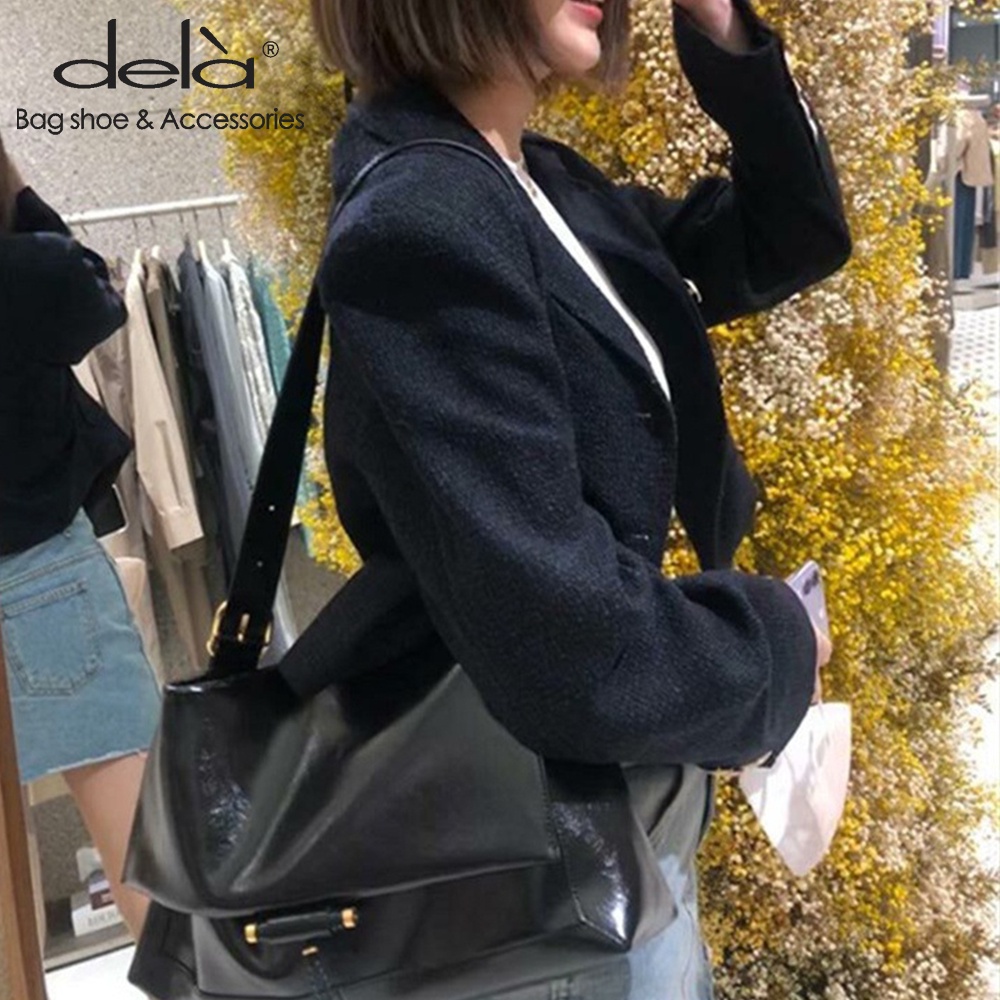 Dela Túi Xách Da Mềm Cỡ Lớn Thời Trang Hàn Quốc