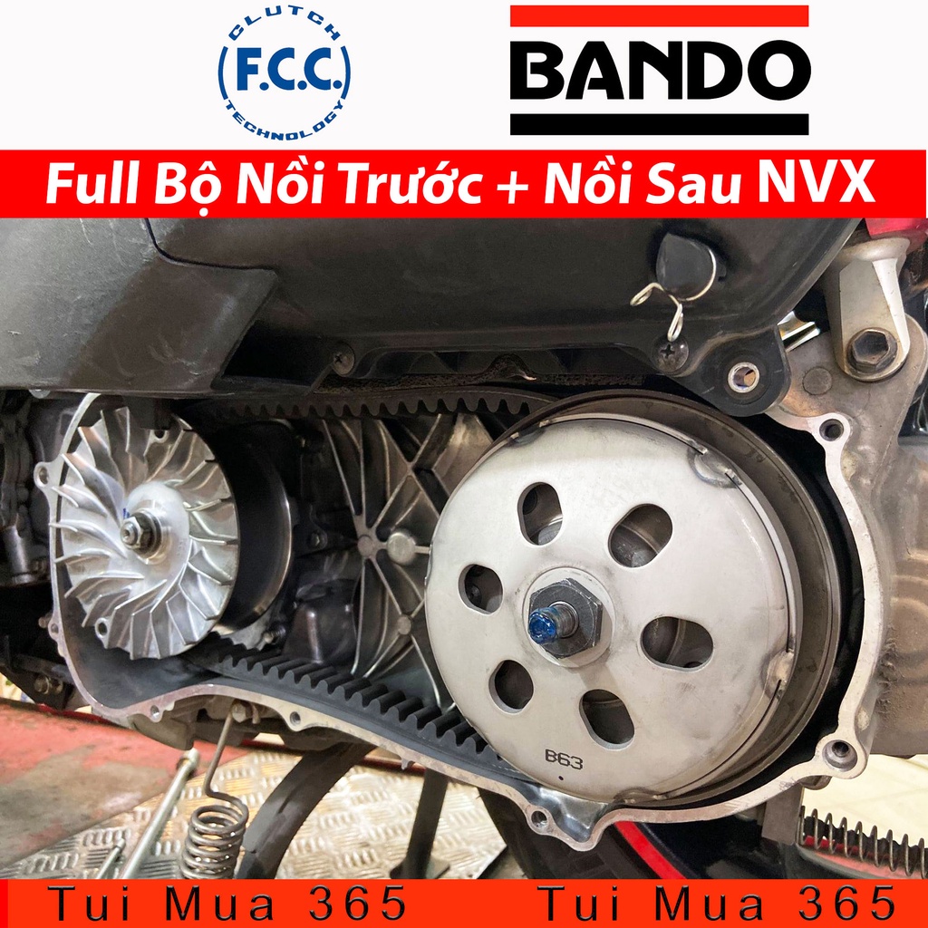 COMBO BỘ NỒI TRƯỚC, NỒI SAU, DÂY CUROA, BI NỒI CHO YAMAHA NVX