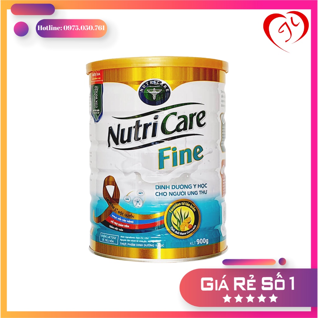 Sữa bột Nutricare Fine cho bệnh nhân ung thư (900g - Date Mới 2022 )