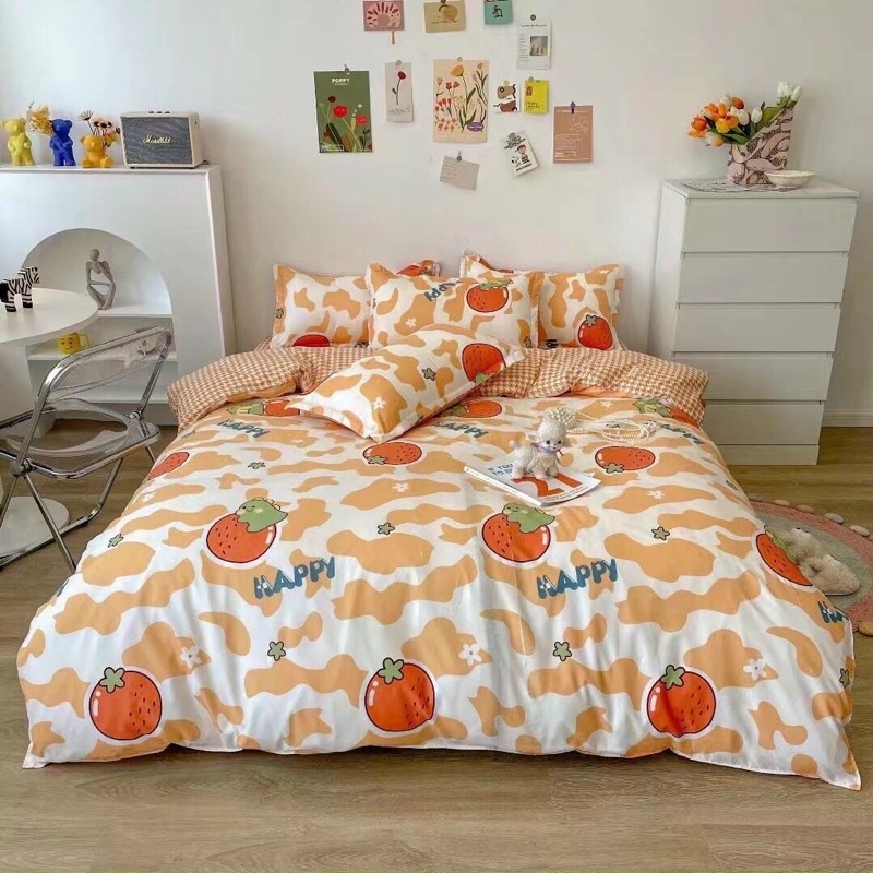 Set chăn Ga Cotton poly nhập khẩu(Có Chăn Phao dày dặn) 2023