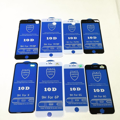 ☘Kính cường lực iphone 10D full màn cho iphone - 6/6plus/6s/6s plus/6/7/7plus/8/8plus/x/xs/xs max/11/11Promax