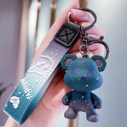Móc chìa khóa hình BrickBear cute nhựa PVC cao cấp treo xe máy , balo, ô tô, điện thoại