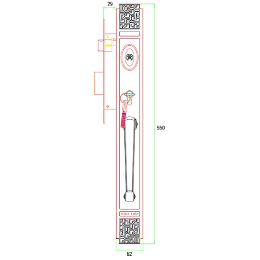 KHÓA TAY GẠT ĐỒNG ĐẠI SẢNH VIỆT TIỆP 04291 - RUỘT SIÊU CHỐNG TRỘM - CAM KẾT CHÍNH HÃNG 100%