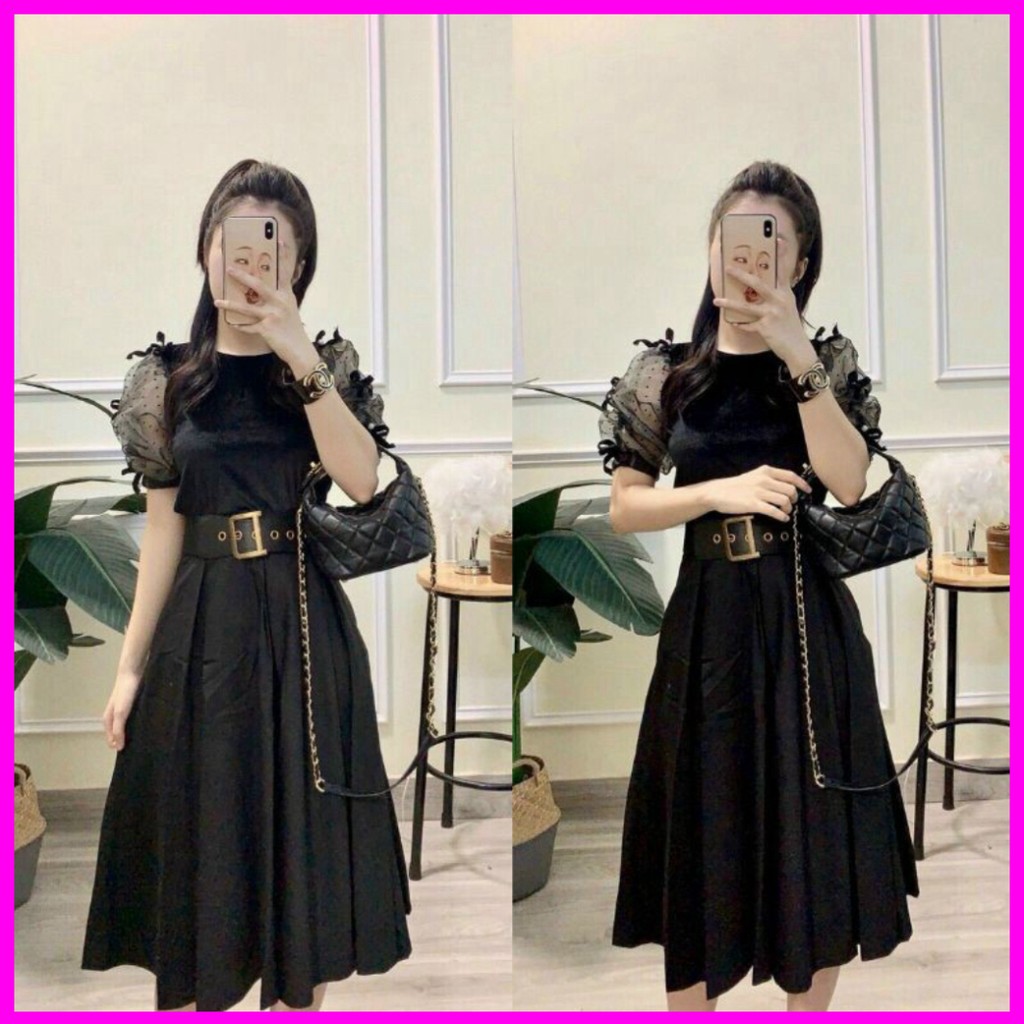 -- CHÂN VÁY XẾP LI DÁNG DÀI CHẤT KAKI LỤA SIÊU ĐẸP ❤TẶNG KÈM ĐAI