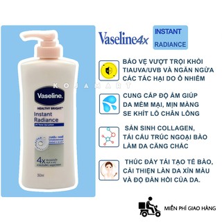 Sữa dưỡng thể trắng da vaseline 4x healthy white instant thái lan 350ml - ảnh sản phẩm 2