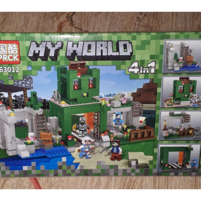 Lắp ráp 1 hộp LegoMinecraff My Word 63012 có nhiều chi tiết bằng nhựa ABS
