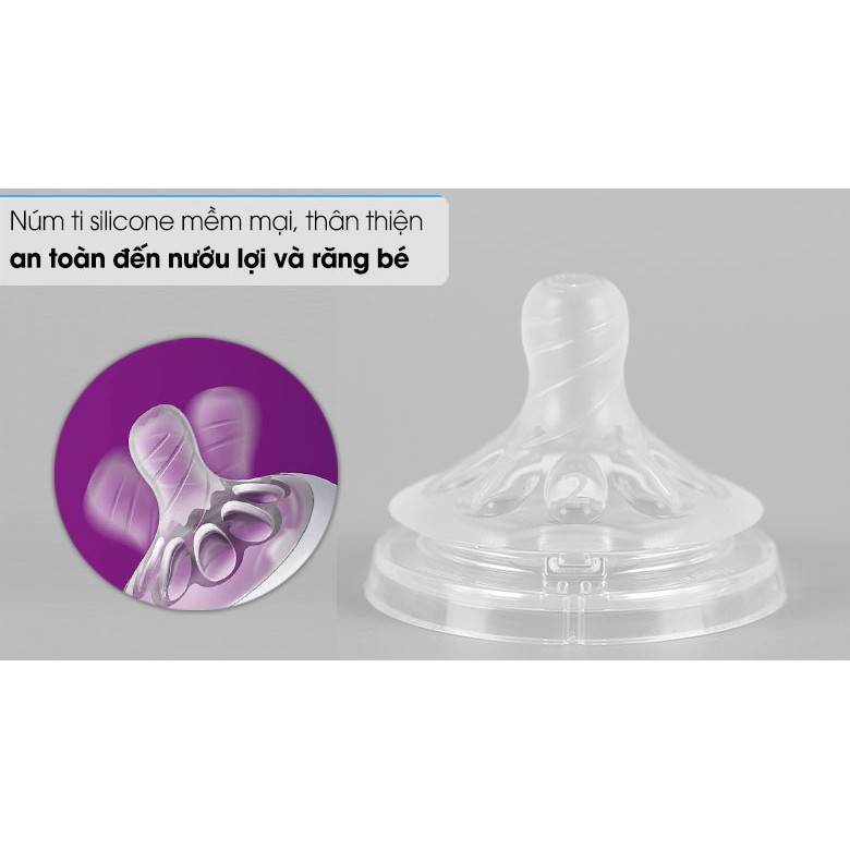 Bình sữa Philips Avent Natural 60ml / 125ml / 260ml / 330ml bằng nhựa PP, không có BPA