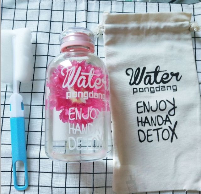 BÌNH THỦY TINH PONGDANG 500ML IN MÀU TẶNG TÚI CHỐNG SỐC VÀ TÚI VẢI | BigBuy360 - bigbuy360.vn