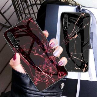 Ốp Điện Thoại Kính Cường Lực Cứng 9H Họa Tiết Cẩm Thạch Cho Huawei Nova 5T 5 5i Pro Mate 30 Y9 Prime P20 Lite 2019