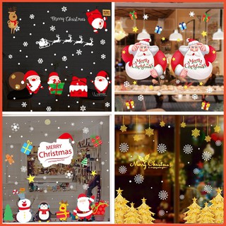 [HỎA TỐC] Decal Noel giáng sinh trang trí trên cửa kính in bằng công nghệ cao có keo sẵn dễ dán