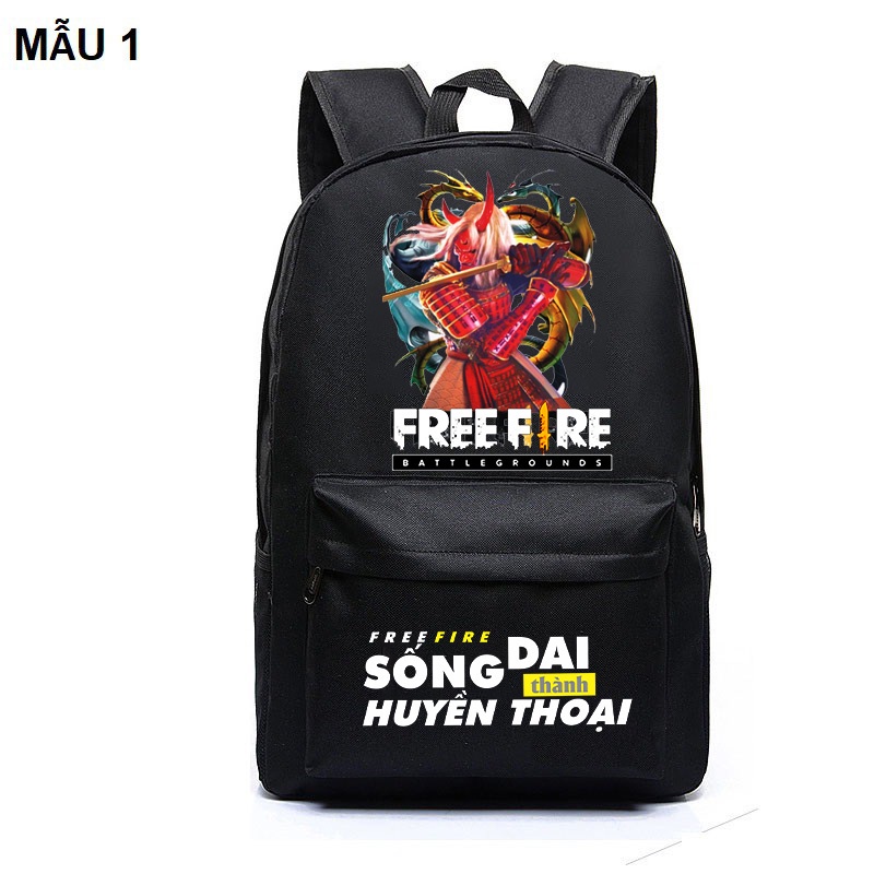 Balo Đi Học In Hình Quỷ Kiếm Free Fire kèm chất lượng