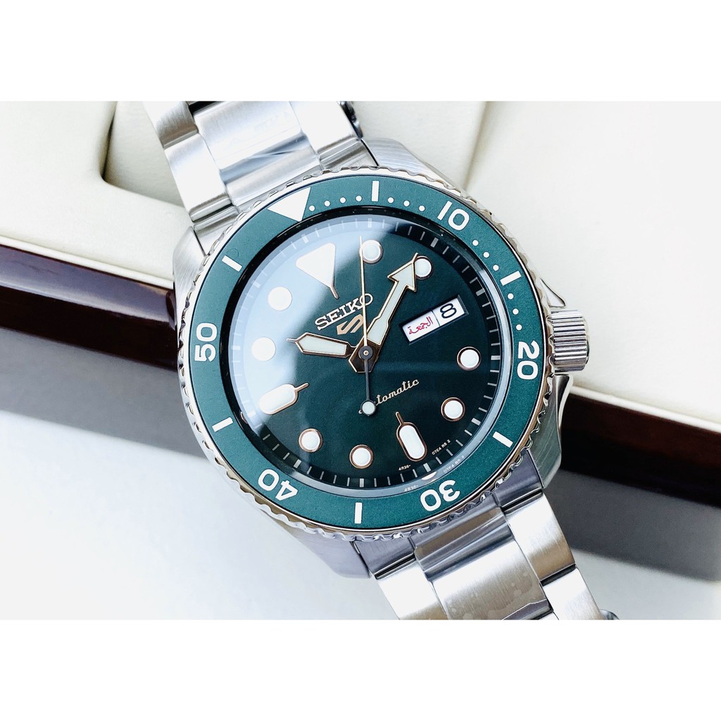 Đồng hồ nam chính hãng Seiko 5 Sport Automatic Green SRPD63K1 - Máy cơ tự động - Kính cứng